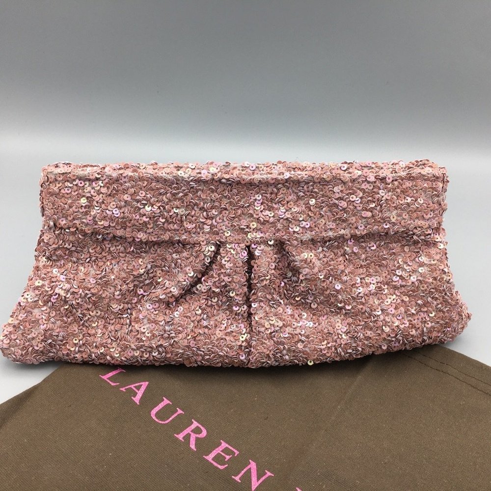 LAUREN MERKIN Rare Sequined EVE Clutch NWOT